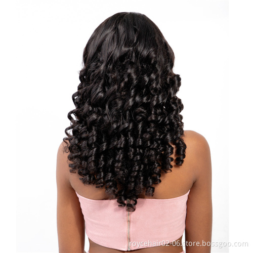 Natural Virgin Malaysian Human Hair 200 Density Loose Wave Lace Front Custom Wig with Natural Hairline Closure